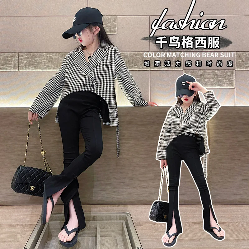 Girls Retro Houndstooth Irregular Suit Short Jacket 2022 Spring and Autumn Design Temperament Fried Street Suit Top
Girls Retro Houndstooth Irregular Suit Short Jacket 2022 Spring and Autumn Design Temperament Fried Street Suit Top