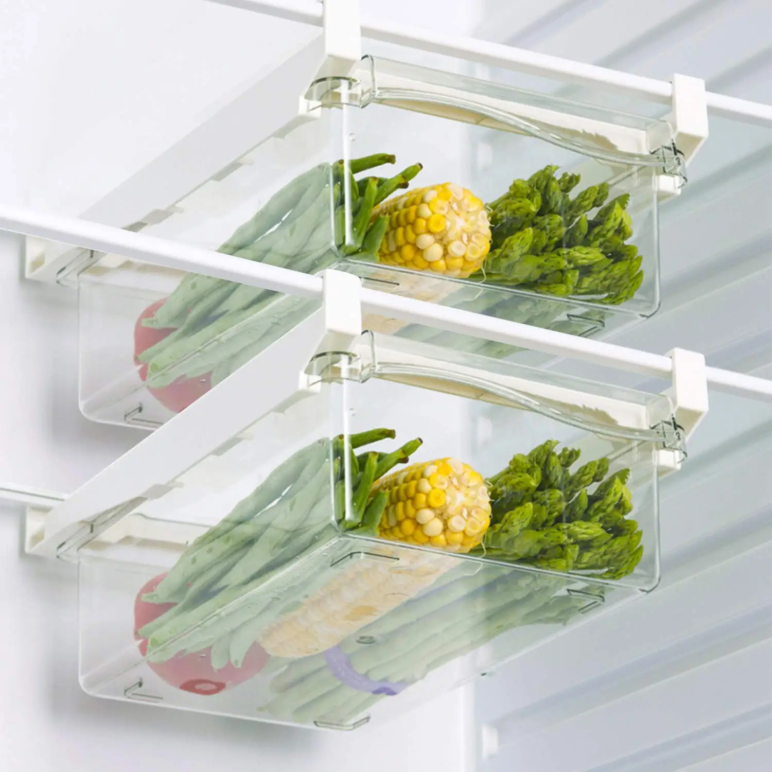 2PCS Fridge Organizer Fruit Egg Refrigerator Storage Box Under-shelf Refrigerator Drawer Box Fresh-keeping Kitchen Organizer
2PCS Fridge Organizer Fruit Egg Refrigerator Storage Box Under-shelf Refrigerator Drawer Box Fresh-keeping Kitchen Organizer
