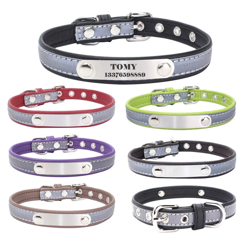 Dog Collar Free Engraved Name ID Leather Reflective Cat Collar Personalized CustomFor Puppy Large Dogs Pet Accessories
Dog Collar Free Engraved Name ID Leather Reflective Cat Collar Personalized CustomFor Puppy Large Dogs Pet Accessories