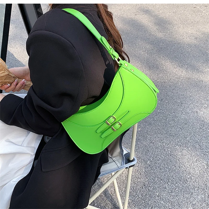 Women Elegant PU Leather Underarm Bag Creative Belt Buckle Design Handbag Female Shoulder Crossbody Bags Bolso Mujer
Women Elegant PU Leather Underarm Bag Creative Belt Buckle Design Handbag Female Shoulder Crossbody Bags Bolso Mujer