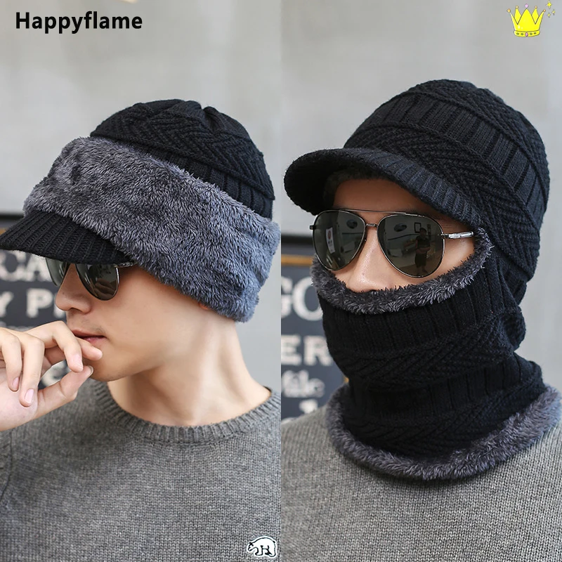 Winter Plus velvet Hats for Men Solid Skullies Beanie Hat Unisex Hats Neckerchief One-pieces Caps Mask Wool Bonnet Knitted Hat
Winter Plus velvet Hats for Men Solid Skullies Beanie Hat Unisex Hats Neckerchief One-pieces Caps Mask Wool Bonnet Knitted Hat