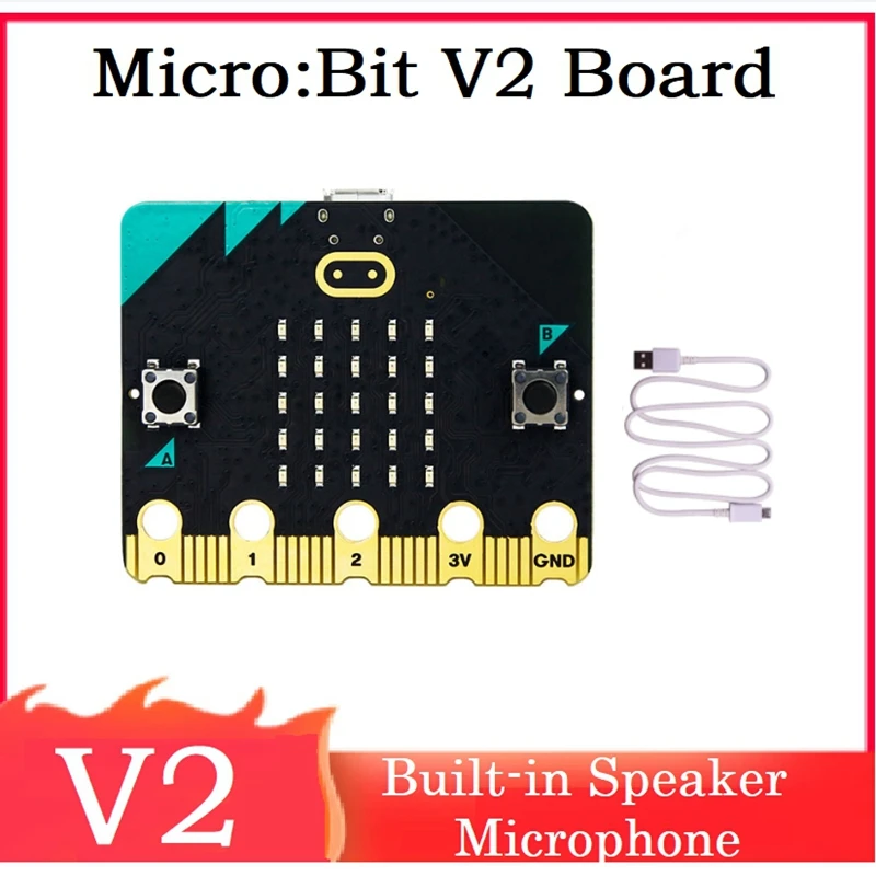 BBC Micro:Bit V2 Go Kit встроенный динамик микрофон сенсорный программируемый макетная плата для проекта «сделай сам»
BBC Micro:Bit V2 Go Kit встроенный динамик микрофон сенсорный программируемый макетная плата для проекта «сделай сам»