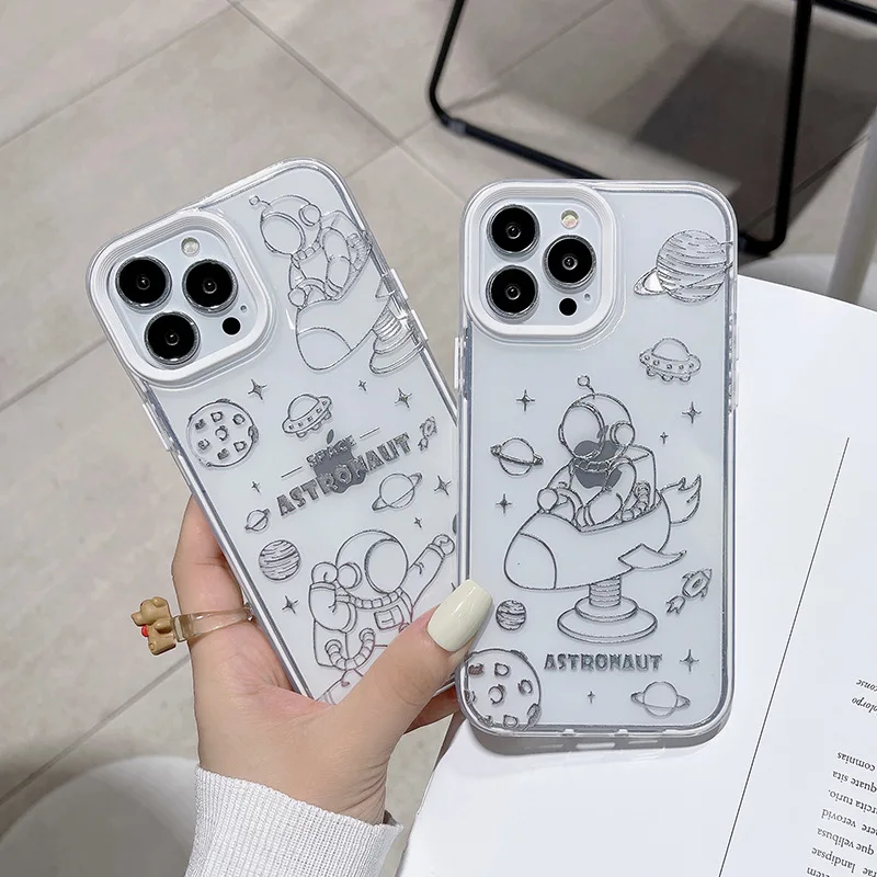 Simplicity Transparent Cartoon Astronaut Mobile Phone Case For IPhone7 8 11 12 13 Pro Max Plus XS XR X Silvery
Simplicity Transparent Cartoon Astronaut Mobile Phone Case For IPhone7 8 11 12 13 Pro Max Plus XS XR X Silvery