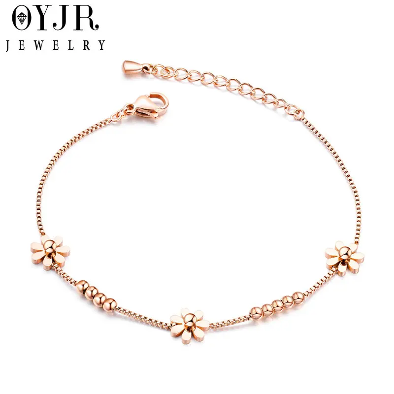 OYJR Dainty Sun Flower Titanium Steel Tennis Bracelets for Women Beaded Cuff Bangle Gift
OYJR Dainty Sun Flower Titanium Steel Tennis Bracelets for Women Beaded Cuff Bangle Gift