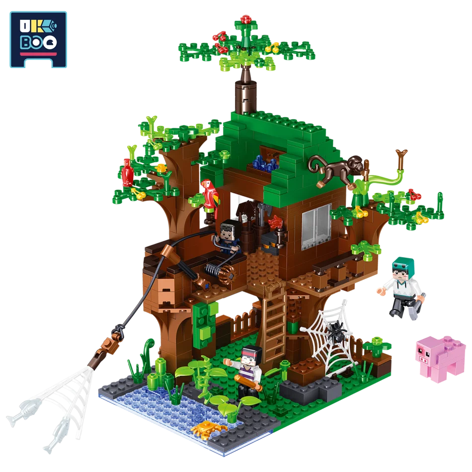 Конструктор «Мой мир» из 446 блоков, модель домика джунглей, город МОС, фигурки, конструкторы, развивающие игрушки для детей, подарок
Конструктор «Мой мир» из 446 блоков, модель домика джунглей, город МОС, фигурки, конструкторы, развивающие игрушки для детей, подарок