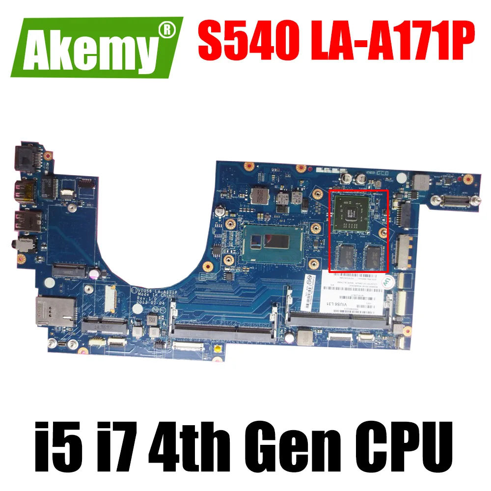 LA-A171P Motherboard For Lenovo Thinkpad S540 Laptop motherboard Mainboard CPU i5 I7 4th Gen GPU HD8670M 2G DDR3
LA-A171P Motherboard For Lenovo Thinkpad S540 Laptop motherboard Mainboard CPU i5 I7 4th Gen GPU HD8670M 2G DDR3