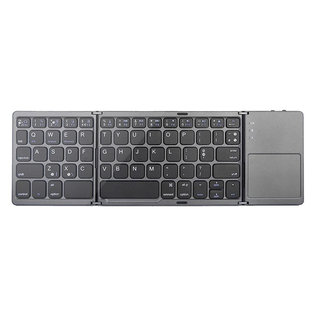 

Мини Bluetooth-совместимая USB-клавиатура с сенсорной панелью Беспроводная складная тонкая клавиатура для ПК планшета ноутбука