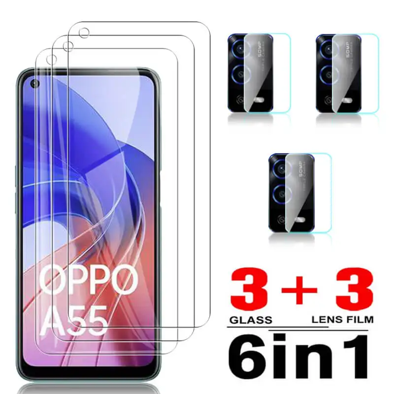 6IN1 Full Cover For Oppo A55 Screen Protectors Camera Lens Protective Glass For Oppo A55 A 55 55A Safety Tempered Glass Pelicula
6IN1 Full Cover For Oppo A55 Screen Protectors Camera Lens Protective Glass For Oppo A55 A 55 55A Safety Tempered Glass Pelicula