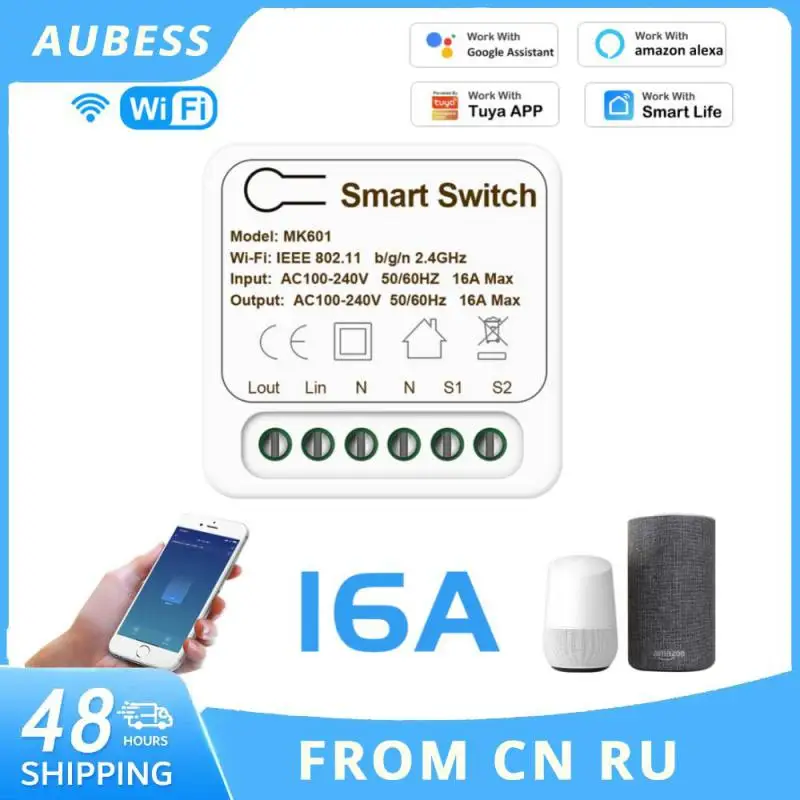 16A Tuya MINI Wifi Smart Switch 2-way Control Timer Wireless Switches Smart Home Automation Work With Tuya Alexa Google Home
16A Tuya MINI Wifi Smart Switch 2-way Control Timer Wireless Switches Smart Home Automation Work With Tuya Alexa Google Home