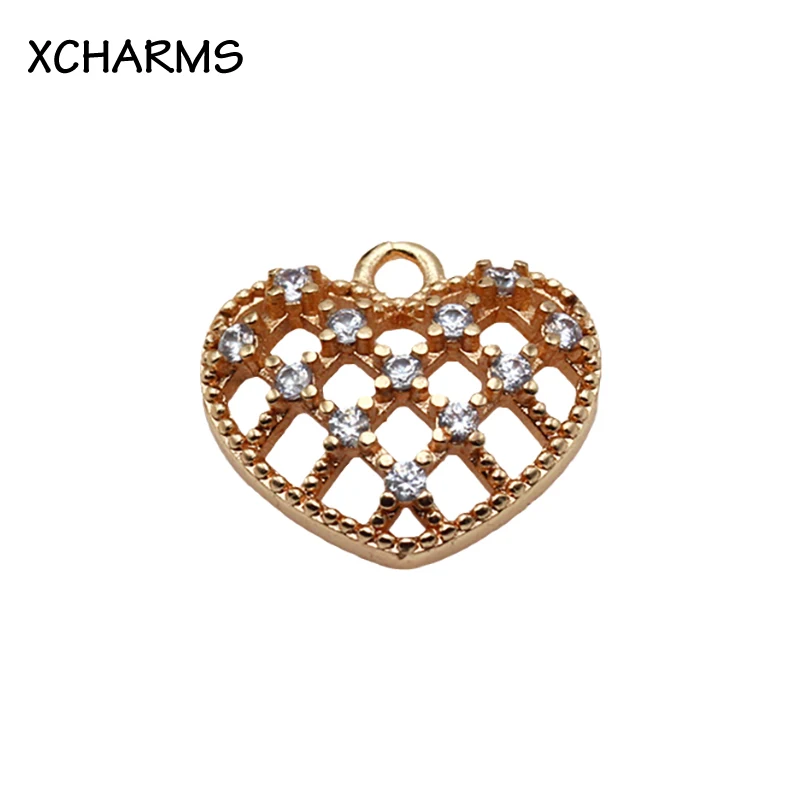 15*14mm High Quality Brass Metal 14k Gold Plated Small Zircon Hollow Heart Pendant Charms For Bracelets Necklace Jewelry Making
15*14mm High Quality Brass Metal 14k Gold Plated Small Zircon Hollow Heart Pendant Charms For Bracelets Necklace Jewelry Making