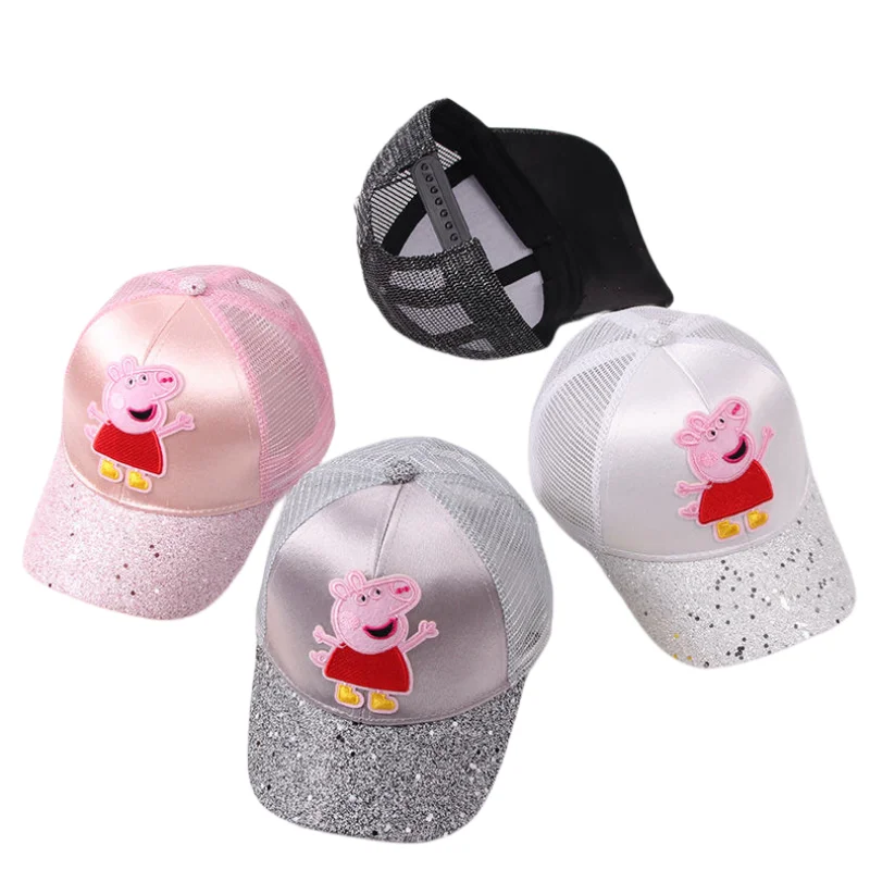 

Peppa Pig sister George Page kawaii cute children's peaked cap summer boys and girls sun hat parent-child baby baseball cap