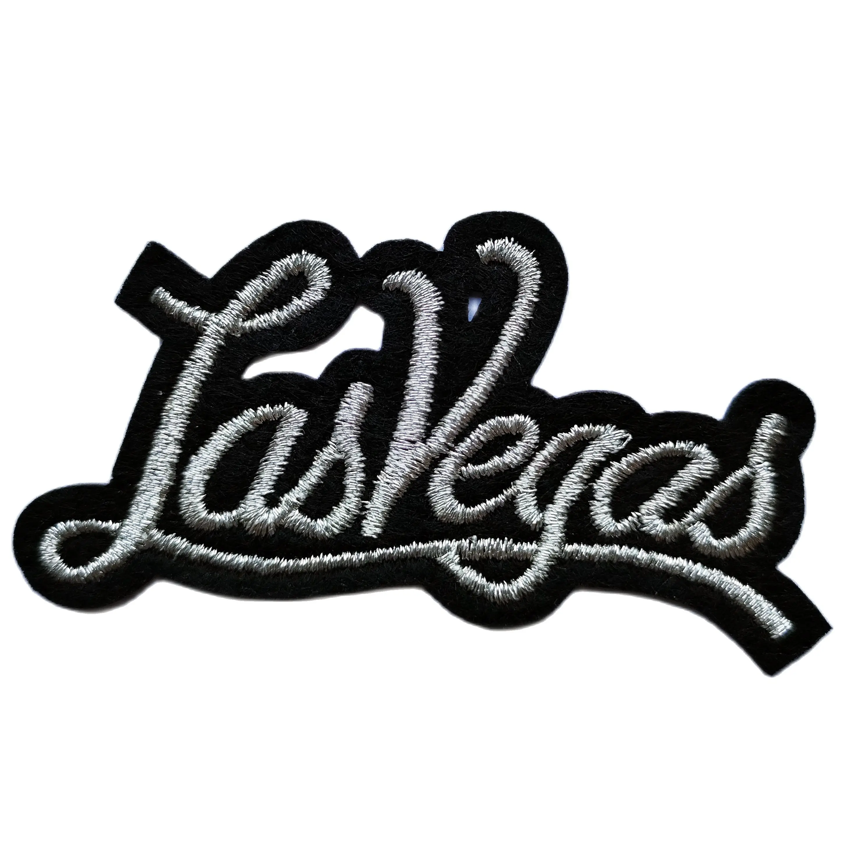 

30x Silvery Black LAS VEGAS LasVegas Hippie Embroidery Encanto ワッペン Iron On Sew On Patch Embroidered Applique Badge