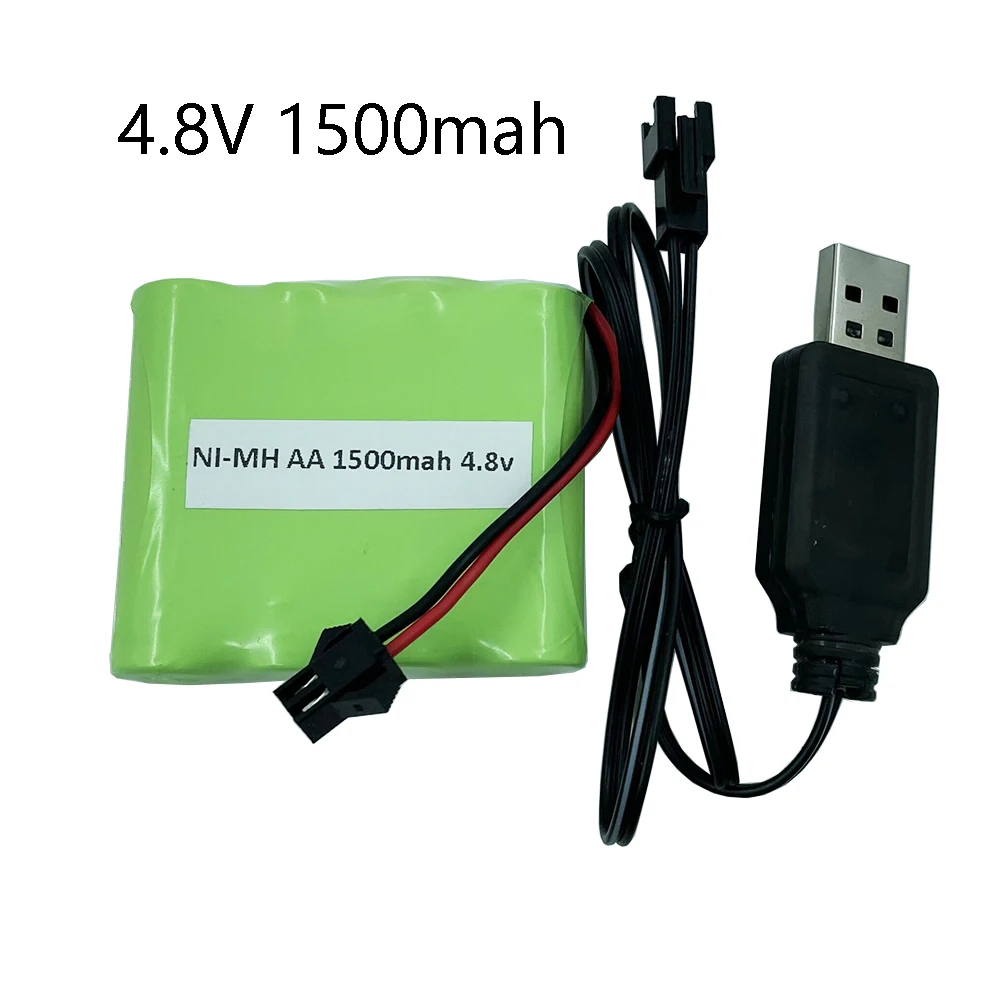 4.8v 1500mah AA Battery Or Charger For Rc toys Cars Tanks Robots Boats Guns Ni-MH AA 4.8v Rechargeable Battery Pack With SM Plug
4.8v 1500mah AA Battery Or Charger For Rc toys Cars Tanks Robots Boats Guns Ni-MH AA 4.8v Rechargeable Battery Pack With SM Plug