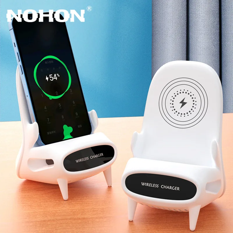 NOHON 15W Wireless Charger for iPhone 13 12 Pro Max Samsung S21 Huawei Xiaomi Fast Charging Charger Desktop Stand Holder
NOHON 15W Wireless Charger for iPhone 13 12 Pro Max Samsung S21 Huawei Xiaomi Fast Charging Charger Desktop Stand Holder