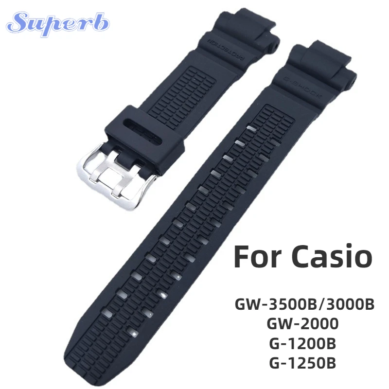 Силиконовый ремешок для часов Casio GW2000 GW3000 G-1200B ПУ резиновый аксессуары