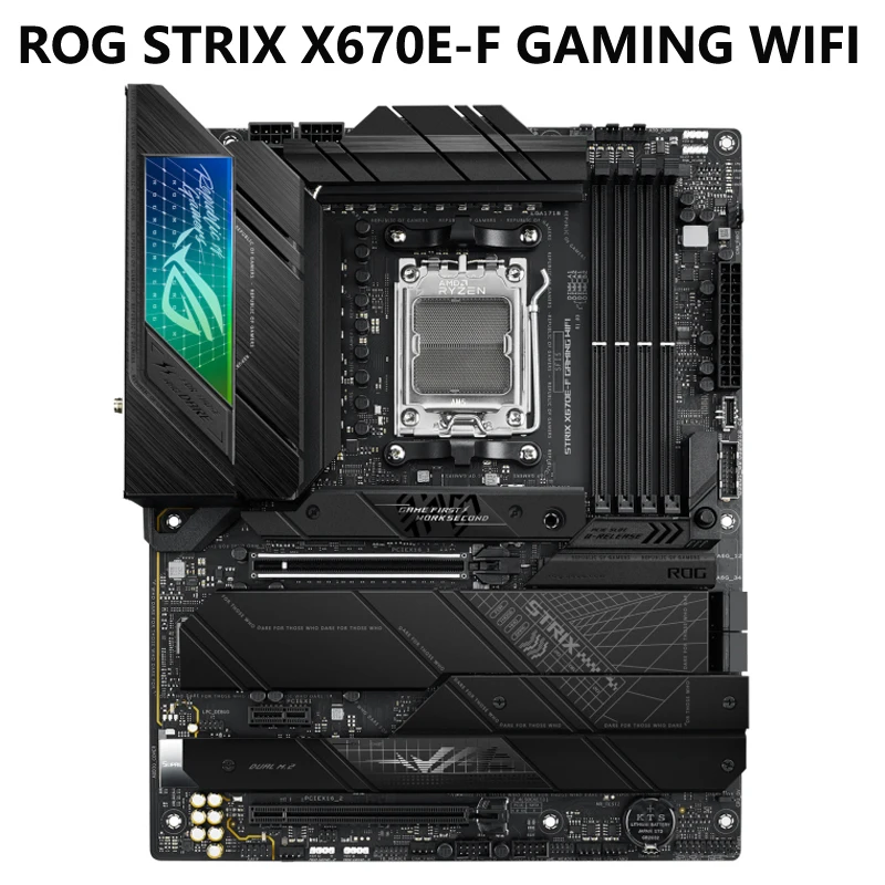 ASUS ROG STRIX X670E-F GAMING WIFI 6E Socket AM5 LGA 1718 AMD Ryzen 7000 Gaming Motherboard 16+2 Power Stages, PCIe 5.0, DDR5 
ASUS ROG STRIX X670E-F GAMING WIFI 6E Socket AM5 LGA 1718 AMD Ryzen 7000 Gaming Motherboard 16+2 Power Stages, PCIe 5.0, DDR5
