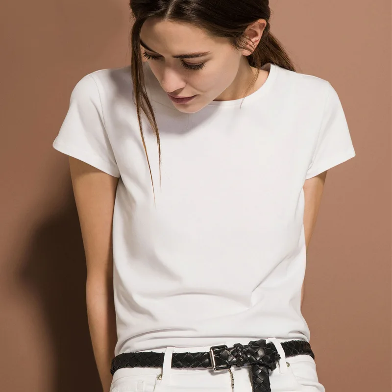 Summer Women O-Neck Solid Colors Simple Short Sleeve Tops Casual White T-shirts Female Street Fashion All-Match Basic T-shirts
Summer Women O-Neck Solid Colors Simple Short Sleeve Tops Casual White T-shirts Female Street Fashion All-Match Basic T-shirts