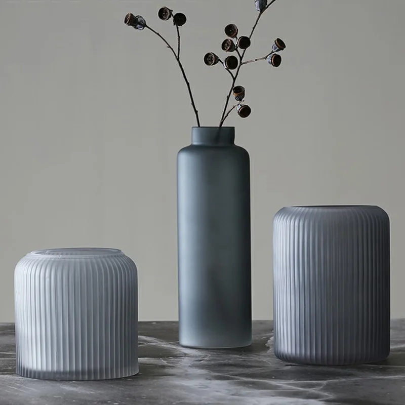 Home Modern Glass Vase Living Room Decorations Accessories Frosted Glasses Transparent Vases Desktop Ornament Flower Pot 
Home Modern Glass Vase Living Room Decorations Accessories Frosted Glasses Transparent Vases Desktop Ornament Flower Pot