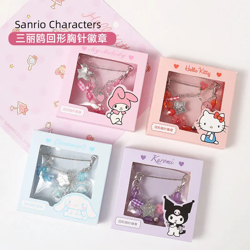 Новинка Kawaii Sanrioed броши в бумажной коробке значки милый Коричный курол Kuromi декоративные булавки подарки для девушки
Новинка Kawaii Sanrioed броши в бумажной коробке значки милый Коричный курол Kuromi декоративные булавки подарки для девушки
