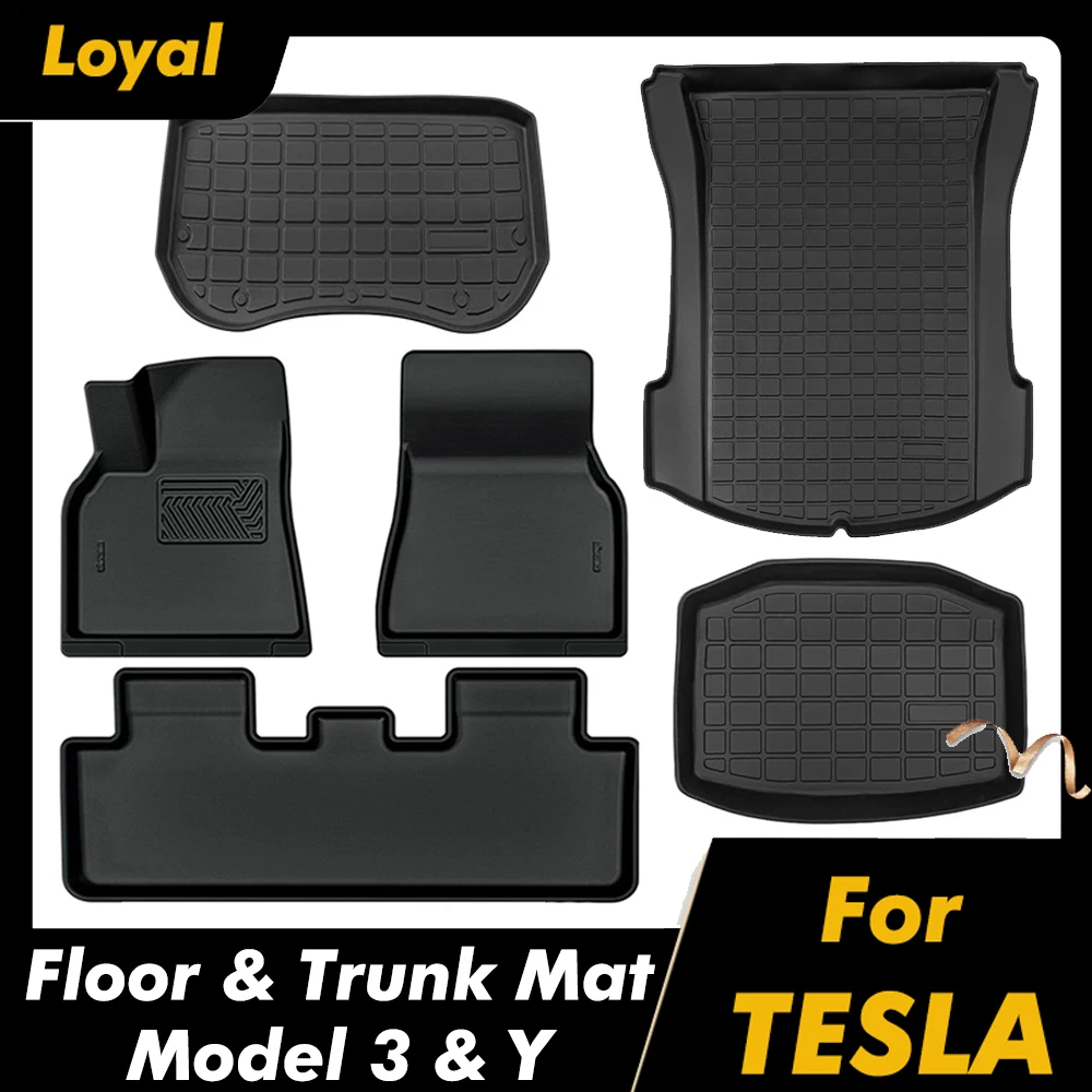 For Tesla Model 3 Model Y Floor Mats 3D Full Set Interior Liners All-Weather Anti-Slip Frunk & Rear Trunk Mat Accessories
For Tesla Model 3 Model Y Floor Mats 3D Full Set Interior Liners All-Weather Anti-Slip Frunk & Rear Trunk Mat Accessories