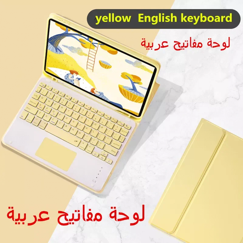 NEW2023 Arabic touchpad Keyboard Case for iPad 9th 10.2 Pro 11 2021 Air 5 10.9 Pro 10.5 7th 10.2 Cover W Pencil holder touchpad
NEW2023 Arabic touchpad Keyboard Case for iPad 9th 10.2 Pro 11 2021 Air 5 10.9 Pro 10.5 7th 10.2 Cover W Pencil holder touchpad