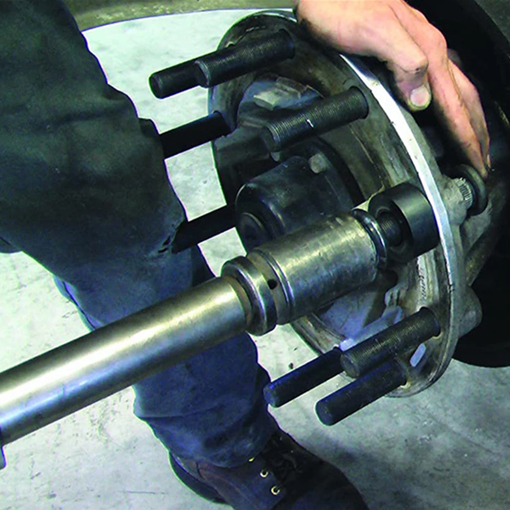 28950 Truck Wheel Stud Installer Fits Truck Wheel Studs Up To 22 Millimeter (7/8") In Diameter
28950 Truck Wheel Stud Installer Fits Truck Wheel Studs Up To 22 Millimeter (7/8") In Diameter