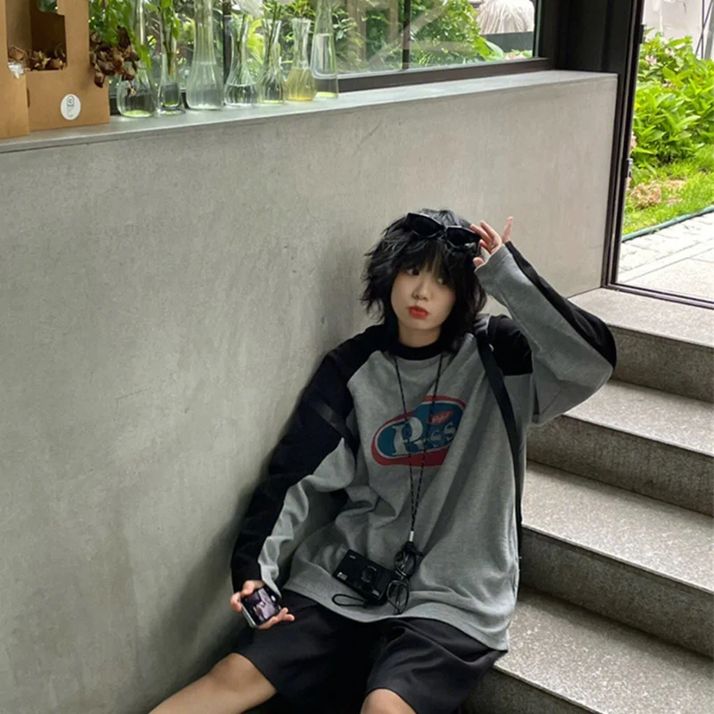 Женский винтажный пуловер в стиле Харадзюку, серый однотонный Свитшот оверсайз с круглым вырезом и принтом в стиле ретро
Женский винтажный пуловер в стиле Харадзюку, серый однотонный Свитшот оверсайз с круглым вырезом и принтом в стиле ретро