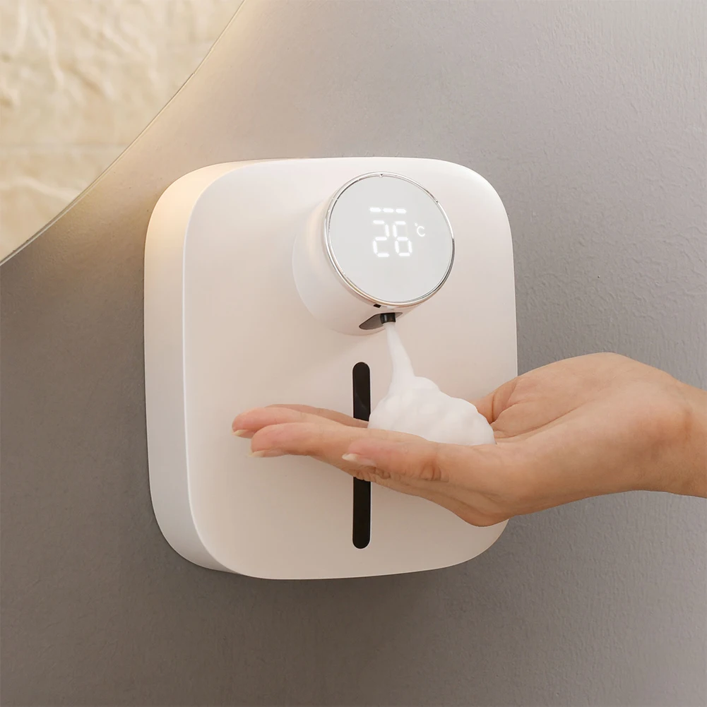 Automatic Foam Liquid Soap Dispenser with Temperature Digital Rechargeable Sensor Touchless Hand Sanitizer Machine for Bathroom
Automatic Foam Liquid Soap Dispenser with Temperature Digital Rechargeable Sensor Touchless Hand Sanitizer Machine for Bathroom