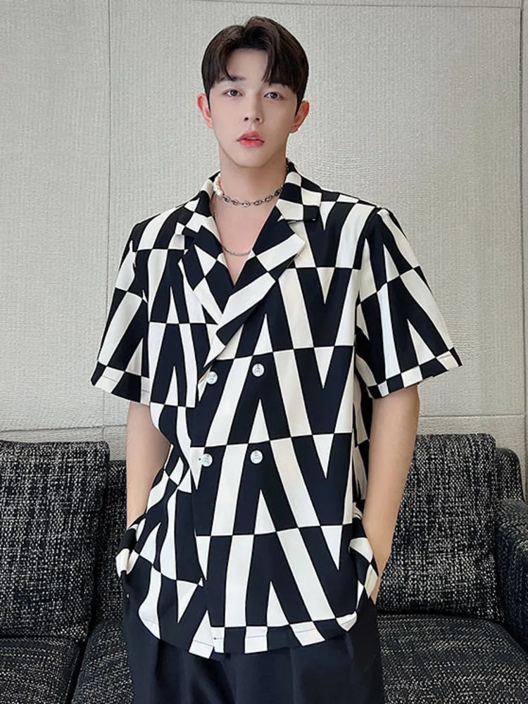 SYUHGFA 2022 Spring Summer Lapel Short Sleeve T Shirt For Men Geometric Patterns Loose Casual T-Shirt Tops Men Clothing
SYUHGFA 2022 Spring Summer Lapel Short Sleeve T Shirt For Men Geometric Patterns Loose Casual T-Shirt Tops Men Clothing