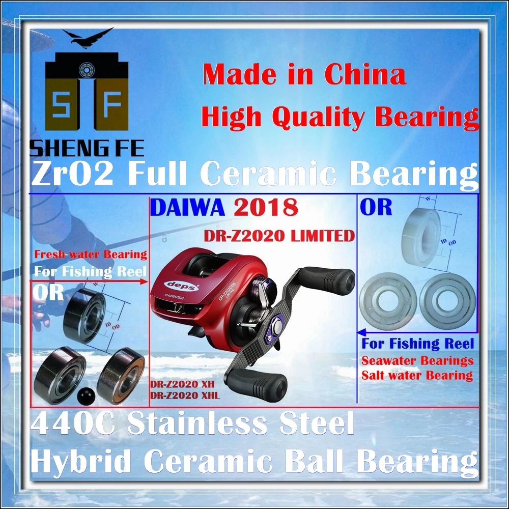 Ceramic Bearings For 2018 DAIWA DR-Z LIMITED(DR-Z2020XH/DR-Z2020XHL) Serise Baitcasting Fishing Reels |Ball Bearings
Ceramic Bearings For 2018 DAIWA DR-Z LIMITED(DR-Z2020XH/DR-Z2020XHL) Serise Baitcasting Fishing Reels |Ball Bearings