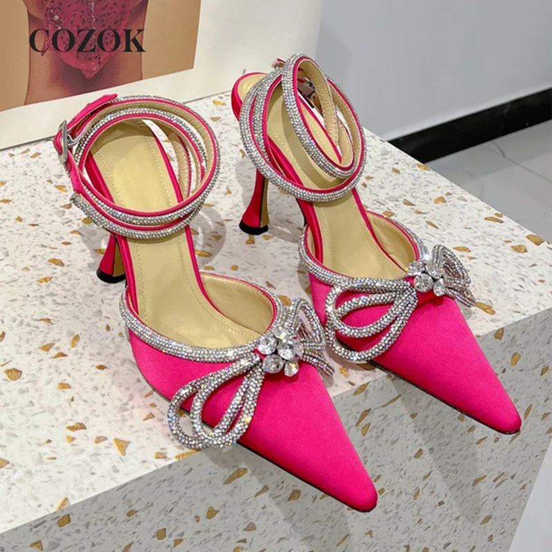 Fairy Series Fashion Rhinestones Sexy Women's High Heel Sandals Butterfly-Knot Pointed Toe Buckle Strap Banquet Wedding Shoes
Fairy Series Fashion Rhinestones Sexy Women's High Heel Sandals Butterfly-Knot Pointed Toe Buckle Strap Banquet Wedding Shoes