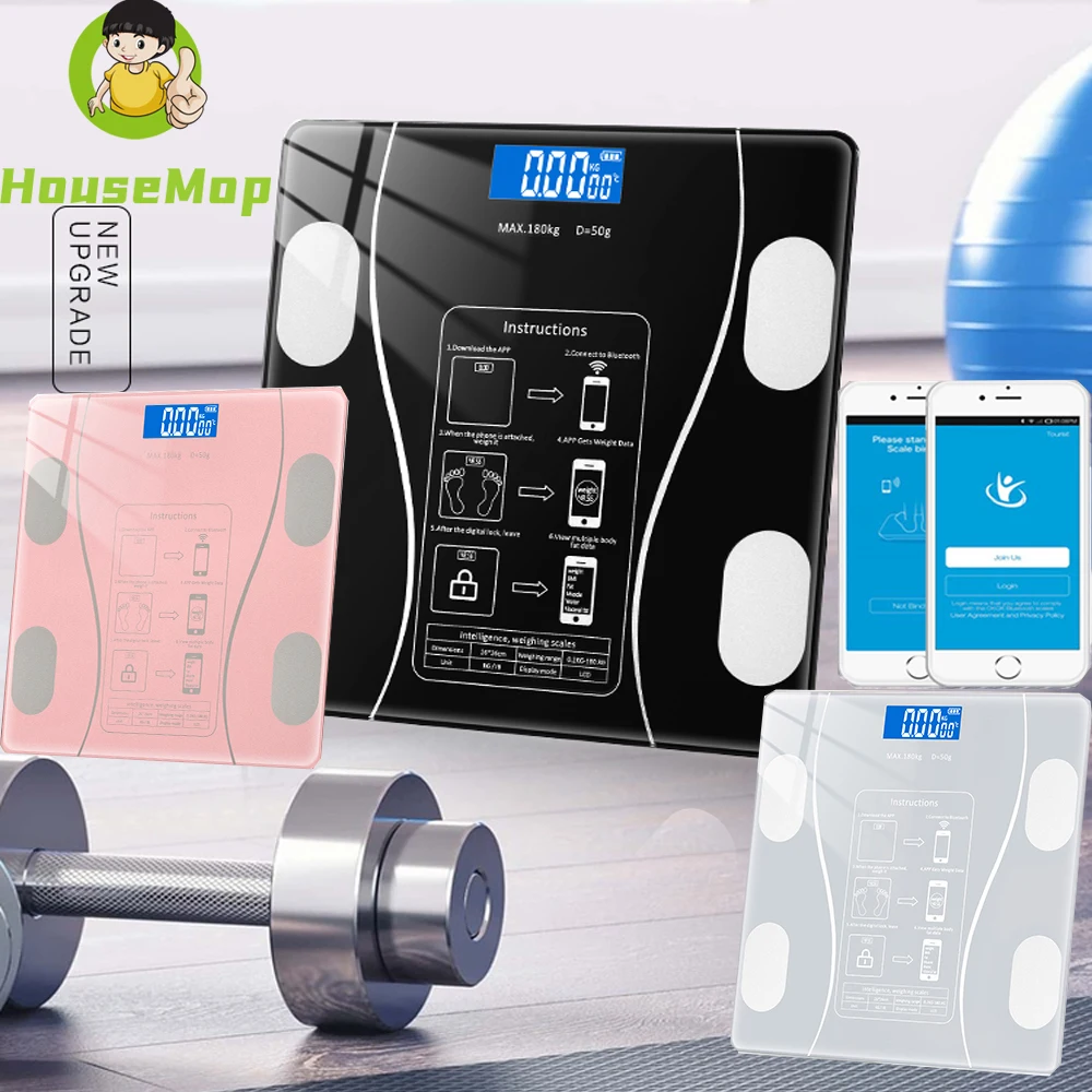 Bluetooth Digital Bathroom Scale Health Monitoring Body Weight Scales Toughened Glass Accurate Weight Analyzer Fitness Fat Scale
Bluetooth Digital Bathroom Scale Health Monitoring Body Weight Scales Toughened Glass Accurate Weight Analyzer Fitness Fat Scale