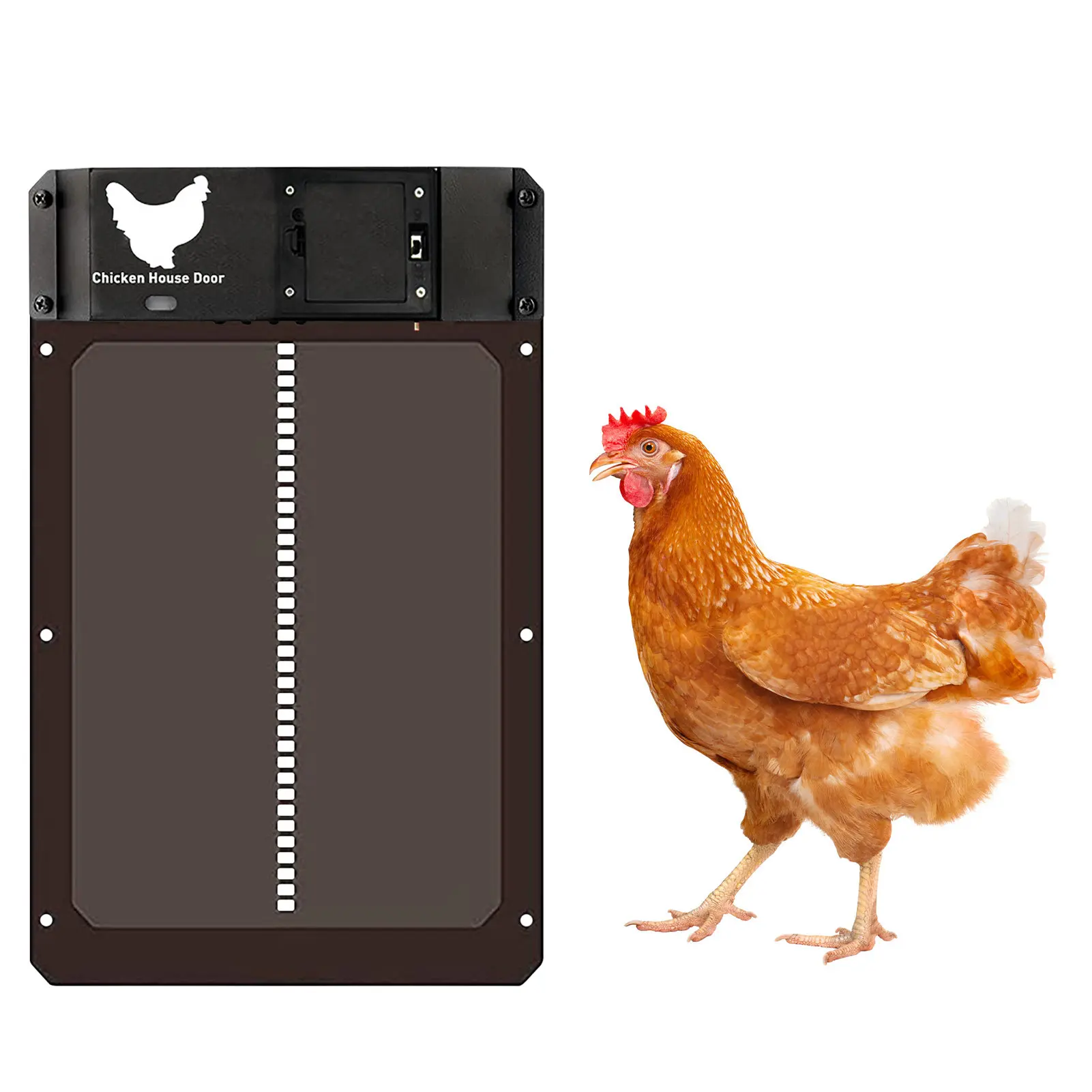 Automatic Chicken Coop Door With Light Sensing Battery Powered Poultry Gate Auto Open Close Garden Duck Practical Opener 
Automatic Chicken Coop Door With Light Sensing Battery Powered Poultry Gate Auto Open Close Garden Duck Practical Opener