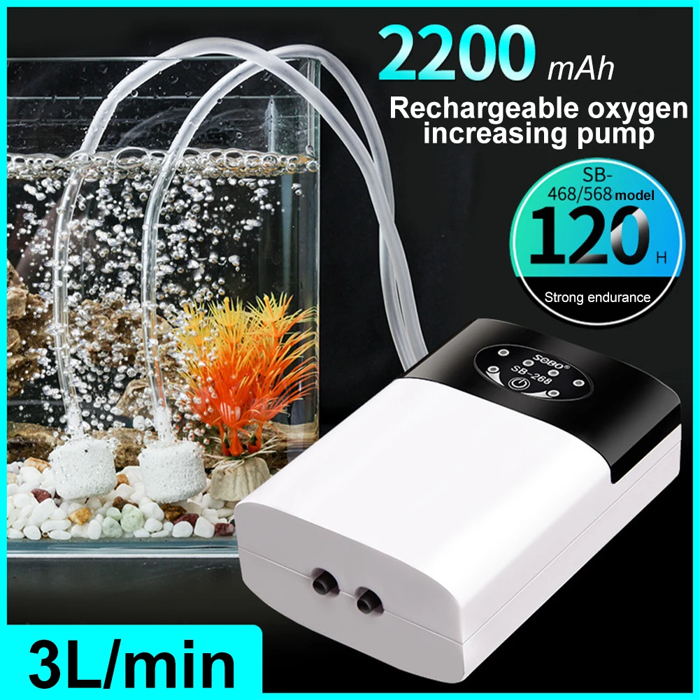 Aquarium Air Pump 5V USB Powered 2 Outlets 3L/min 30L Fish Tank Air Pump Air Compressor Low Noise Oxygen Pump with Air Stone
Aquarium Air Pump 5V USB Powered 2 Outlets 3L/min 30L Fish Tank Air Pump Air Compressor Low Noise Oxygen Pump with Air Stone