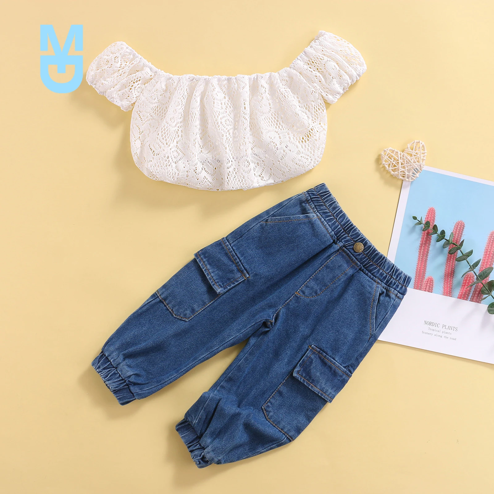 New 1-5Y Summer Fashion Baby Girls Clothes Sets 2pcs Lace Floral Off Shoulder Short Sleeve T Shirts Blue Denim Pants
New 1-5Y Summer Fashion Baby Girls Clothes Sets 2pcs Lace Floral Off Shoulder Short Sleeve T Shirts Blue Denim Pants