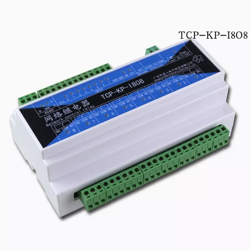 Industrial 8-way Network Relay Module timing time Delay Remote Control TCPIP Network Switch 485 Switch TCP-KP-I808
Industrial 8-way Network Relay Module timing time Delay Remote Control TCPIP Network Switch 485 Switch TCP-KP-I808