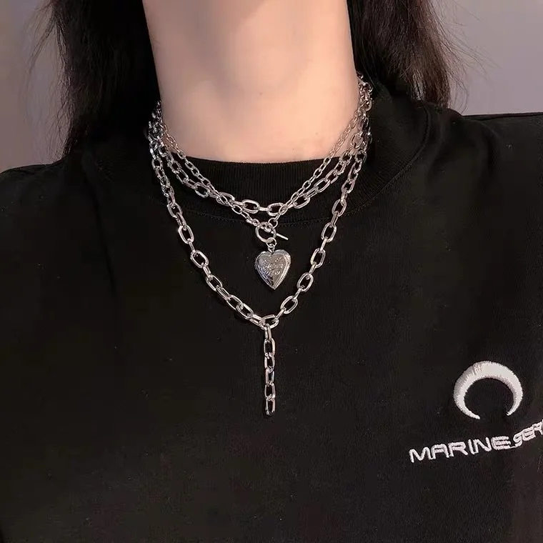 Love Female Necklace for Women Multilayer Friends Silver Kpop Women's Neck Chain Goth Gothic Chains and Necklaces Punk Fashion
Love Female Necklace for Women Multilayer Friends Silver Kpop Women's Neck Chain Goth Gothic Chains and Necklaces Punk Fashion