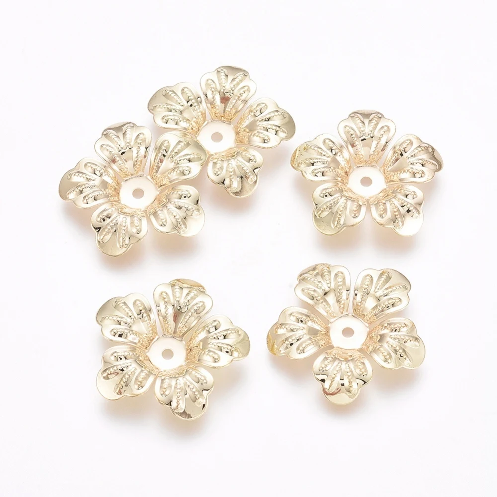 5PC Rack Plating Brass Bead Caps 5-Petal Flower Light Gold 21x21x3.5mm Hole: 1.5mm
5PC Rack Plating Brass Bead Caps 5-Petal Flower Light Gold 21x21x3.5mm Hole: 1.5mm