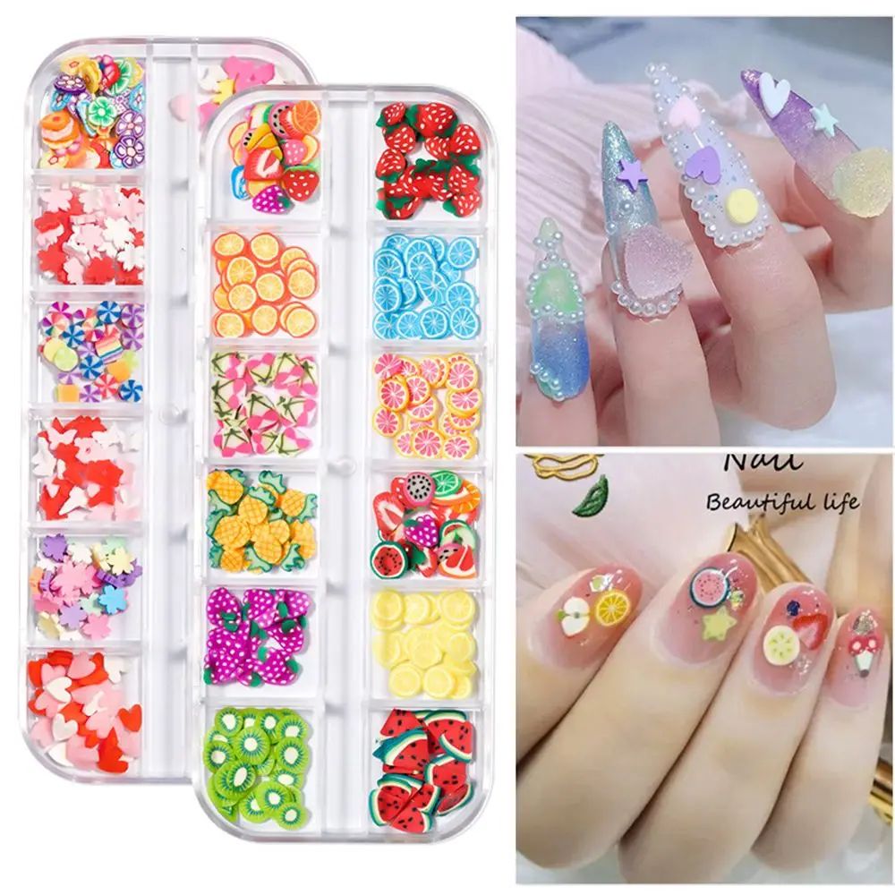 Colorful Tiny Nail Accessory Slices Decoration 3D Design Nail Art Stickers Fruit Flower Shapes Nail Patch Polymer Clay
Colorful Tiny Nail Accessory Slices Decoration 3D Design Nail Art Stickers Fruit Flower Shapes Nail Patch Polymer Clay