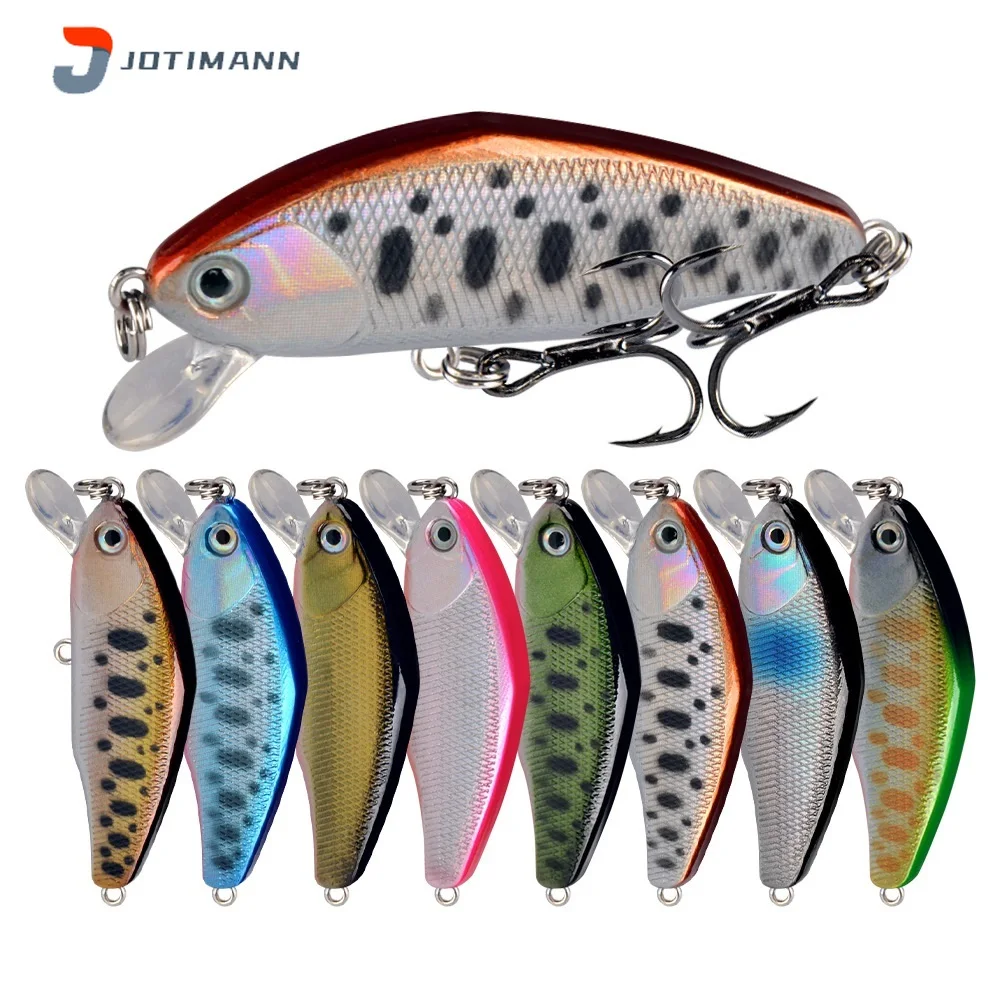 

New Sinking Mino Hard Bait Fishing Lure Eyes 3d with Hook 6cm/5g Artificial Lure Bass Pesca Wobblers Sea Trolling Fishing Tackle