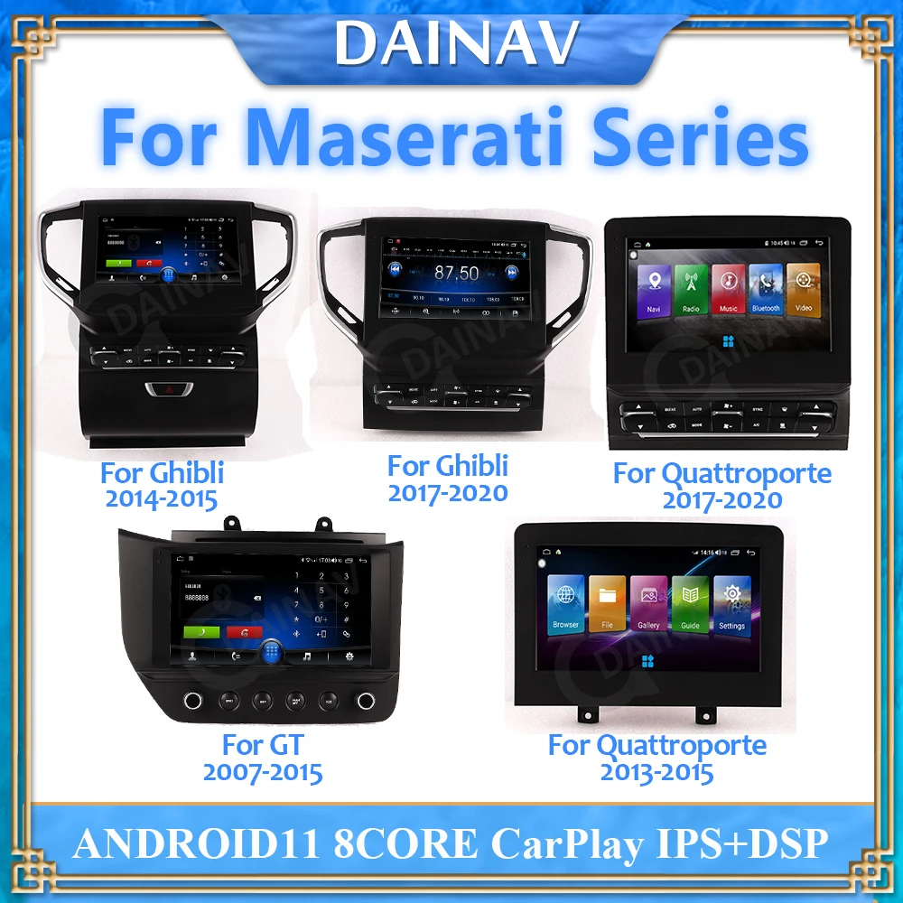 Android 11 Car Radio For Maserati GT GC GranTurismo Ghibli Quattroporte 2007-2020 Auto GPS Navigation Carplay Head Unit Stereo
Android 11 Car Radio For Maserati GT GC GranTurismo Ghibli Quattroporte 2007-2020 Auto GPS Navigation Carplay Head Unit Stereo