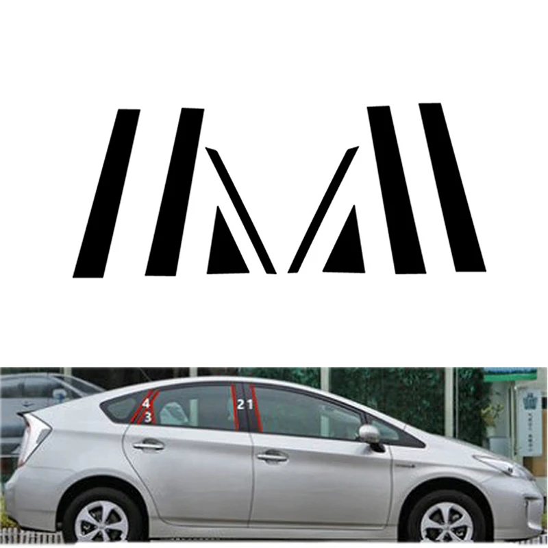6Pcs Car Pillar Posts Window Door Moulding Trims Sticker Cover for Toyota Prius 2004 2005 2006 -2009 Accessories 
6Pcs Car Pillar Posts Window Door Moulding Trims Sticker Cover for Toyota Prius 2004 2005 2006 -2009 Accessories