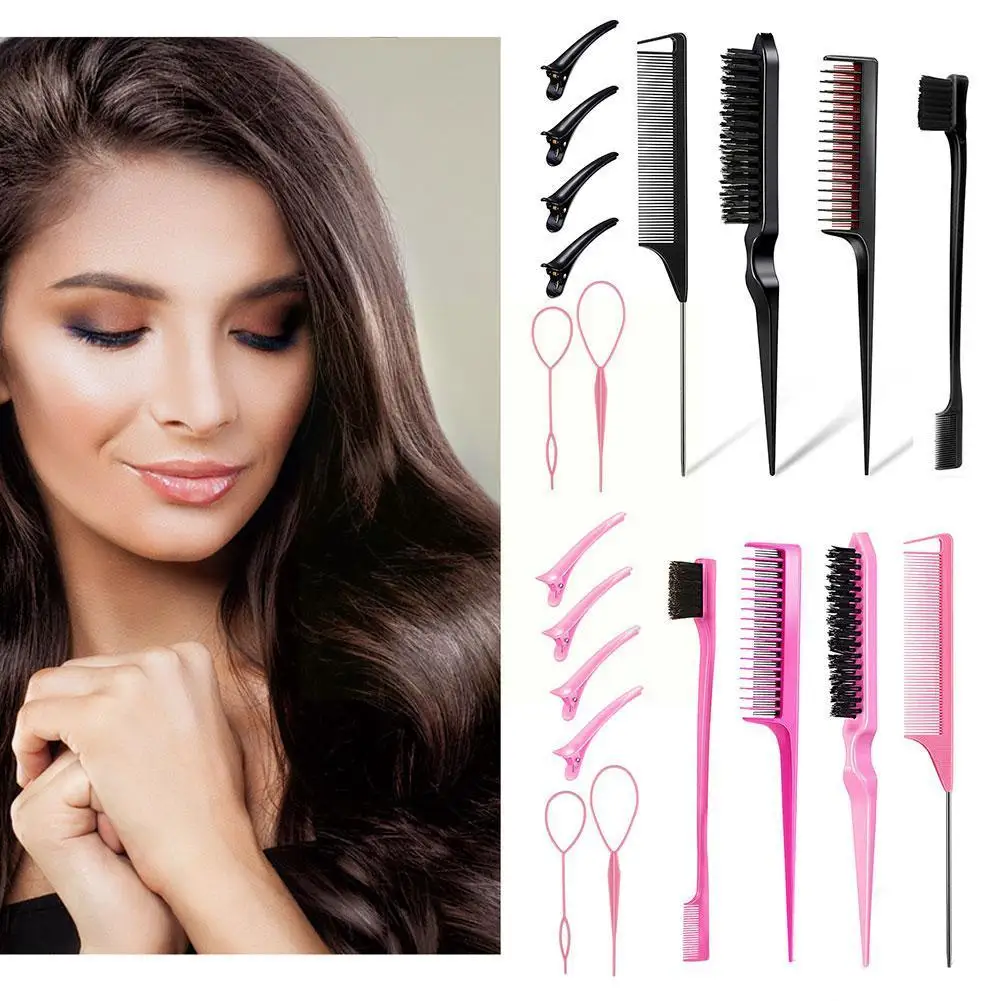10pcs/set Hair Styling Comb Set Hair Brush Triple Teasing Rat Edge Hair Combs Tail Clips Tail Braid Tools Hair Comb Tool Br K2O0
10pcs/set Hair Styling Comb Set Hair Brush Triple Teasing Rat Edge Hair Combs Tail Clips Tail Braid Tools Hair Comb Tool Br K2O0