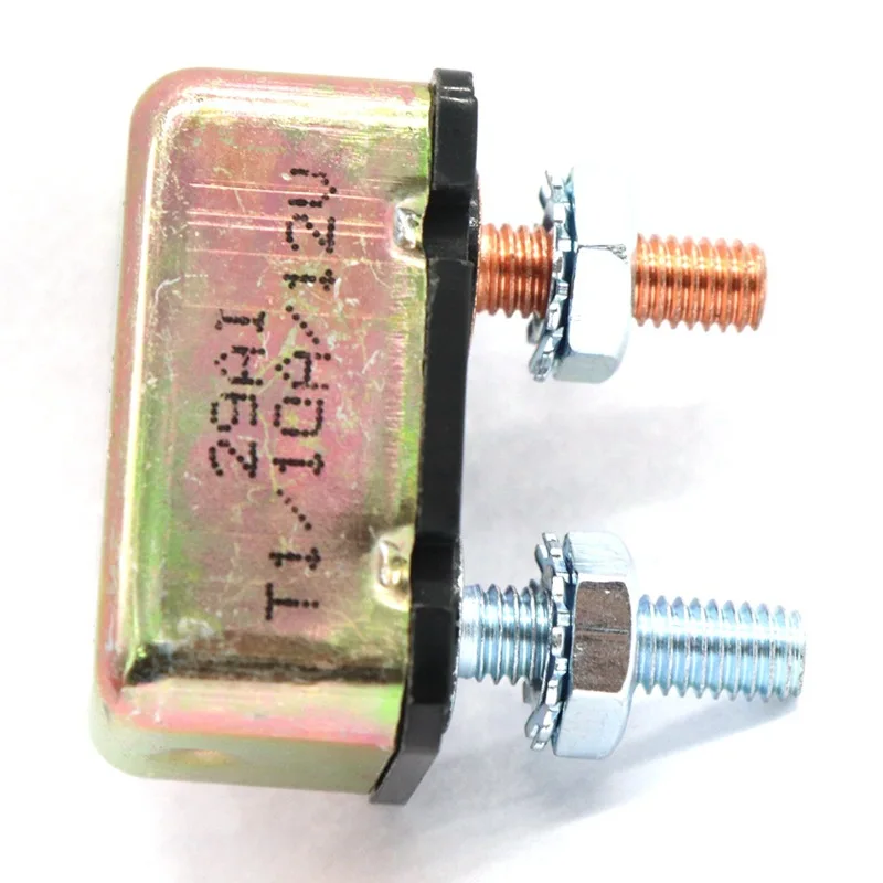 Automobile and Marine12/24VUniversal Circuit Breaker Automatic Reset Metal Shell Fin-Free10-50AAmpere
Automobile and Marine12/24VUniversal Circuit Breaker Automatic Reset Metal Shell Fin-Free10-50AAmpere