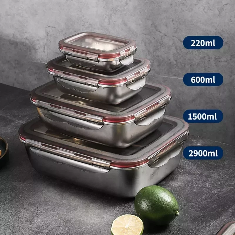 New Box 304 Stainless Steel Lunch Box Travel Leakproof Bowls Containers Microwave Heating Lunchboxs Big Capacity Food Lunchbox
New Box 304 Stainless Steel Lunch Box Travel Leakproof Bowls Containers Microwave Heating Lunchboxs Big Capacity Food Lunchbox