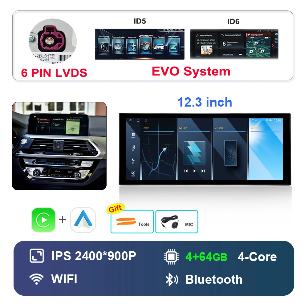 Android 14 для BMW X3 G01 X4 G02 2018-2022 Система EVO Carplay HD Сенсорный экран Автомобильный радиоприемник Видео Мультимедийный плеер GPS-навигация
Android 14 для BMW X3 G01 X4 G02 2018-2022 Система EVO Carplay HD Сенсорный экран Автомобильный радиоприемник Видео Мультимедийный плеер GPS-навигация
