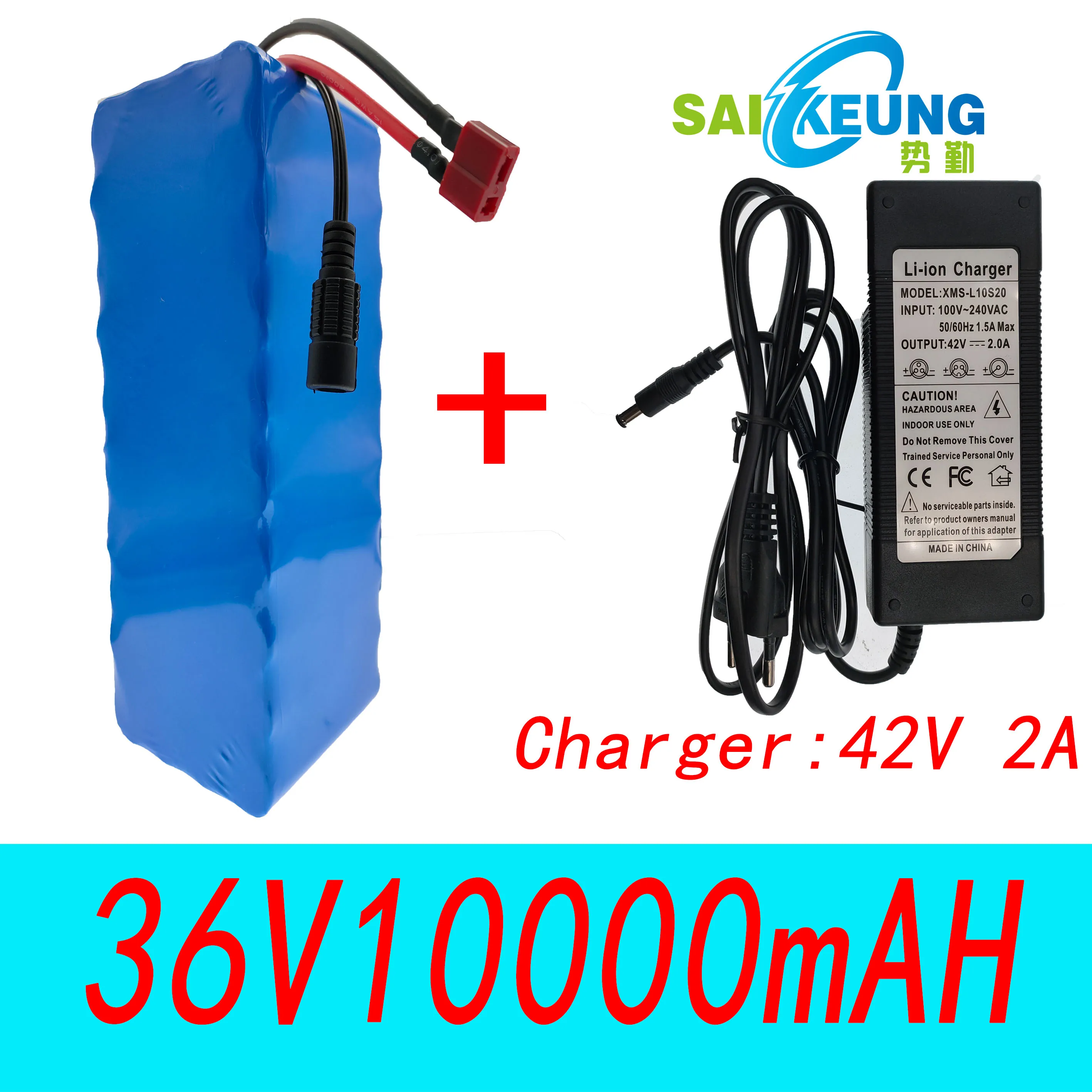 36V10000mAh Rechargeable Lithium Battery Pack, used for Electric Bicycles and Scooters, with 2A Charger, Sufficient Capacity
36V10000mAh Rechargeable Lithium Battery Pack, used for Electric Bicycles and Scooters, with 2A Charger, Sufficient Capacity
