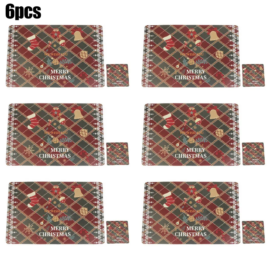 Sale Practical Durable Hot New Cup Coasters Placemats Xmas Gift Christmas Decor Dining Table Decor PVC Set Of 6
Sale Practical Durable Hot New Cup Coasters Placemats Xmas Gift Christmas Decor Dining Table Decor PVC Set Of 6