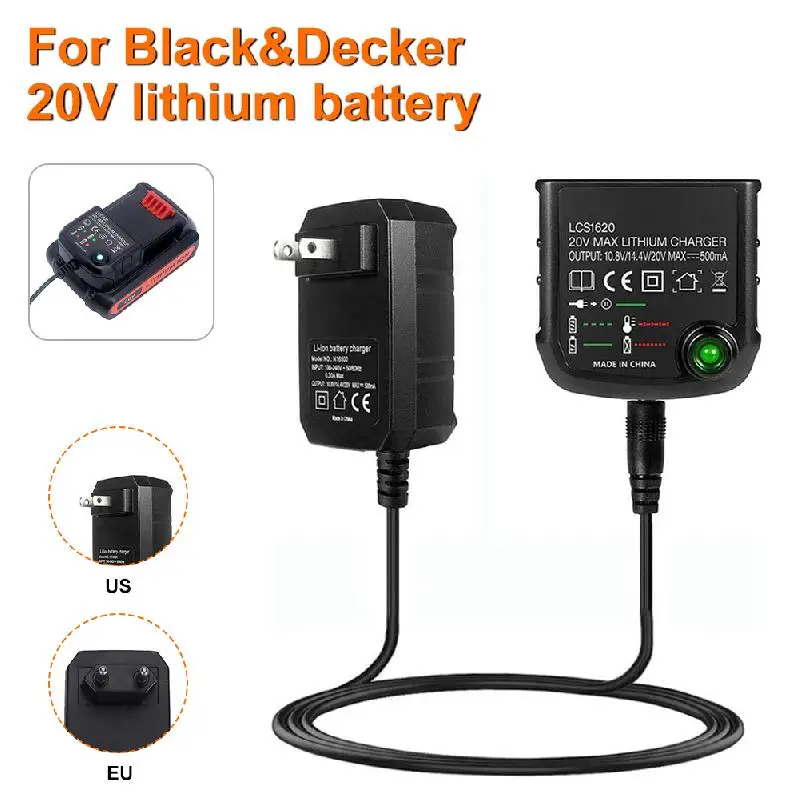 UYANGG Li-ion Battery Charger For Black&Decker 10.8V 14.4V 18V 20V Serise LBXR20 Electric Drill Screwdriver Battery Accessory
UYANGG Li-ion Battery Charger For Black&Decker 10.8V 14.4V 18V 20V Serise LBXR20 Electric Drill Screwdriver Battery Accessory