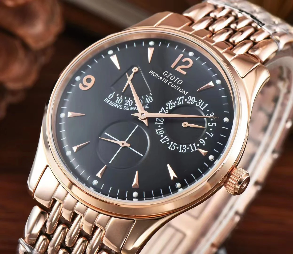 Luxury Mens Automatic Watch Mechanical Sapphire Dual Time Black Blue Luminous Rose Gold Whtie Dial
Luxury Mens Automatic Watch Mechanical Sapphire Dual Time Black Blue Luminous Rose Gold Whtie Dial